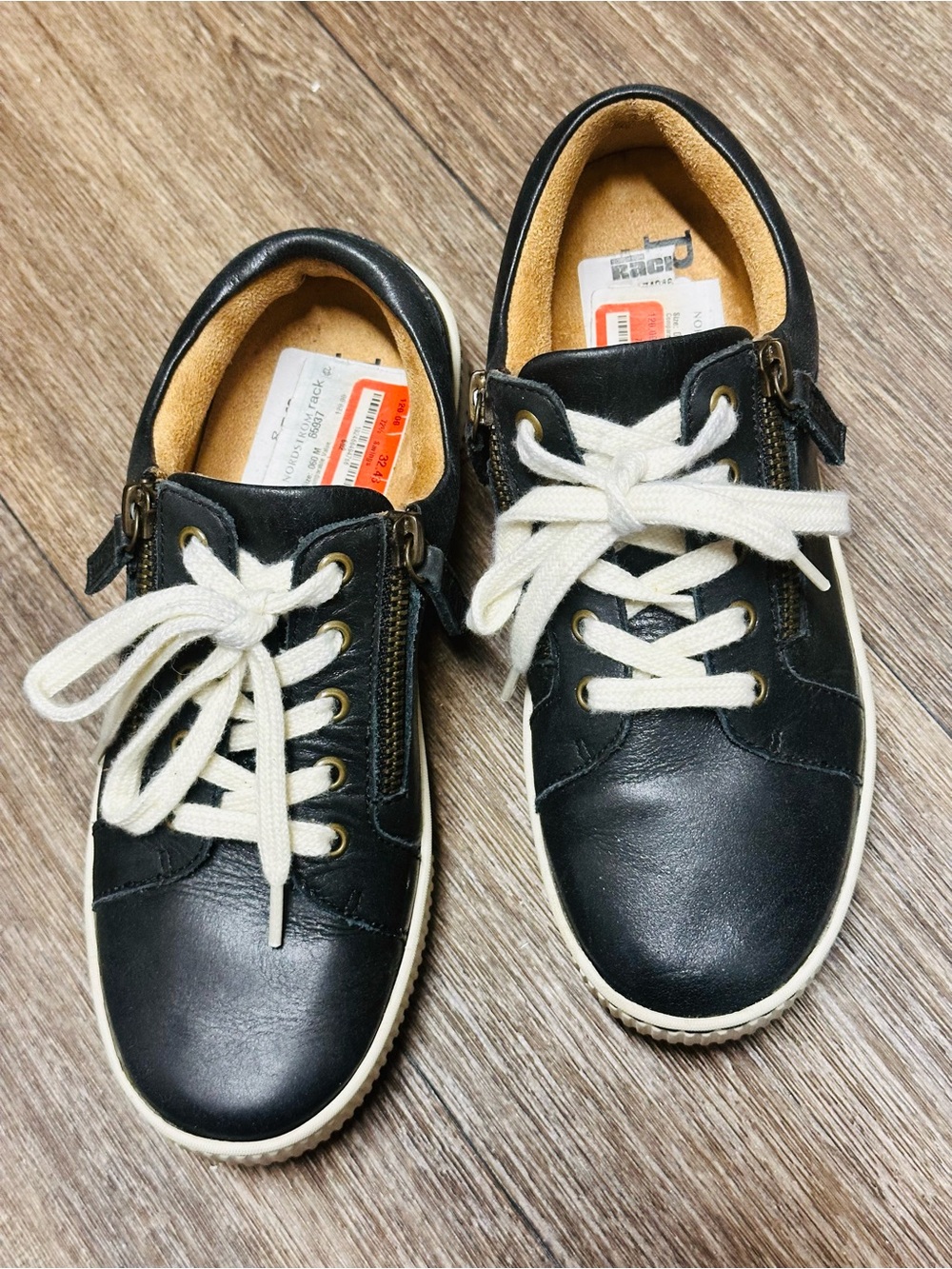 Born Black Kids Sneakers with White Laces